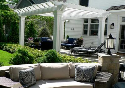 Landscape Design - Garden City NY Backyard - Outdoor Seating Area